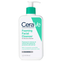 Load image into Gallery viewer, CeraVe Foaming Cleanser for Normal to Oily Skin