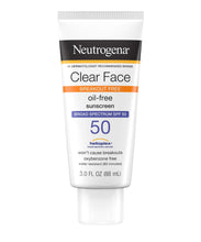 Load image into Gallery viewer, Neutrogena Clear Face Break-Out Free Liquid Lotion Sunscreen Broad Spectrum SPF 50 - 88ml