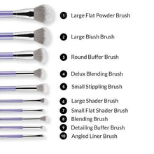 Load image into Gallery viewer, BH Cosmetics Hello Holo 10 Piece Brush set
