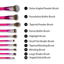 Load image into Gallery viewer, BH Cosmetics Midnight Festival 10 Piece Brush Set - Pink
