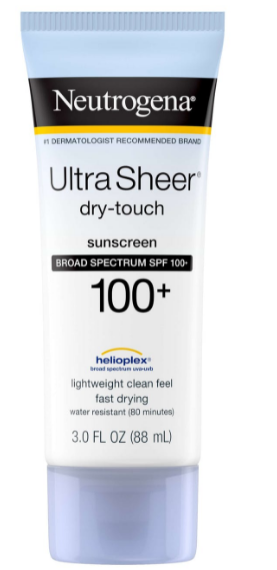 Neutrogena Ultra Sheer Dry Touch Sunscreen Lotion SPF 100+ | 3 fl oz | 88 ml