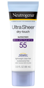 Neutrogena Ultra Sheer Dry Touch Sunscreen Lotion SPF 55 | 3 fl oz | 88 ml